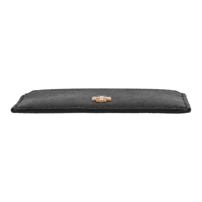 TORY BURCH Emerson Leather Card Holder Women's Black-3