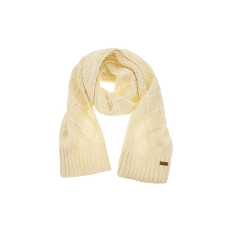 BARBOUR Acetic Acid Fiber Polyester Fiber Knit Scarves Women's White-1