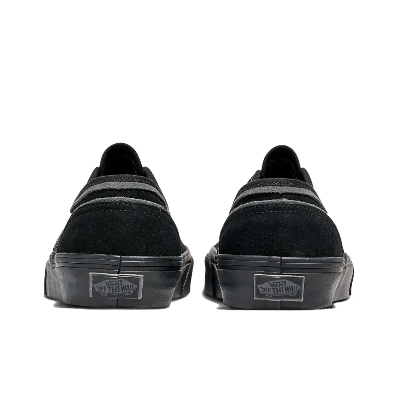 Vans Authentic Suede 'Black Grey Silver Seams'-2