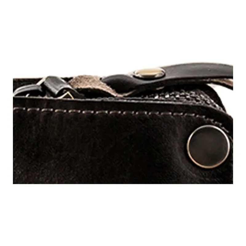 Back Step Cow Leather Key Pouch Regular Unisex Brown Black Coffee-6