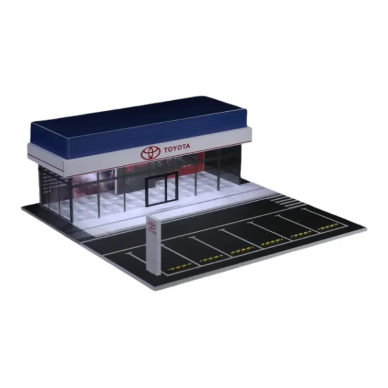 YIHAOZHANTAI MoreArt 1 64 Toyota 4S Dealership Car Display Lighting Scenario Model Accessories-2