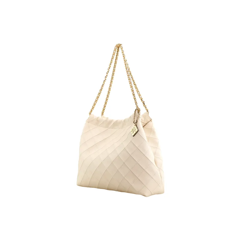 TORY BURCH Leather Handbag, Shoulder Bag Women's Beige-1