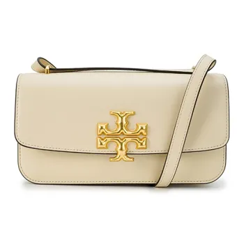 TORY BURCH Eleanor Leather Small Square Bag Shoulder Bag Crossbody Bag Small Size Women's Cream White