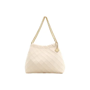 TORY BURCH Leather Handbag, Shoulder Bag Women's Beige