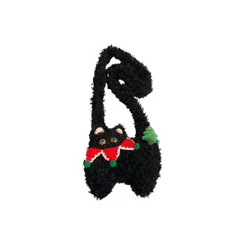 Kaka Tree Woolen Shoulder Bag, Crossbody Bag, Handbag Unisex Black/Khaki