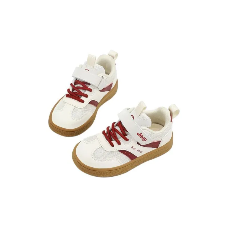 Jeep Anti Slip And Wear Resistant Breathable Kids' Skateboarding Shoes White Red Kids'-3