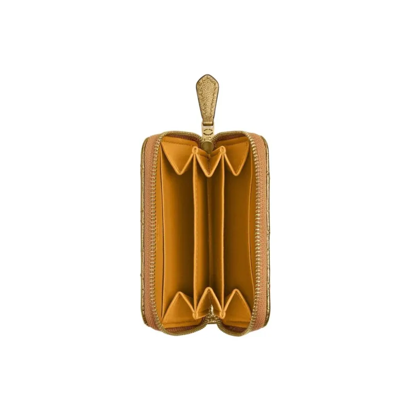 COACH Sheepskin Card Holder Trumpets Women's Gold-2