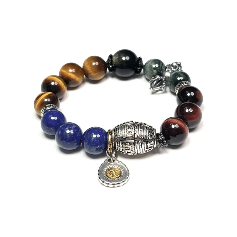 CUIJING Tiger's Eye Stone Bracelets Men's-0