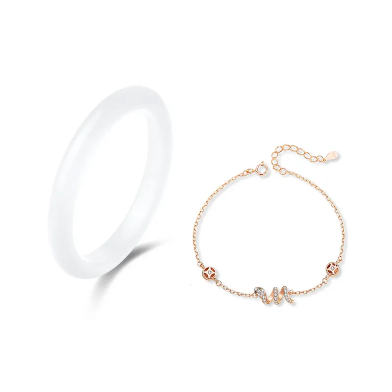 JOYDINNY Glass Cat Eye Bangles Women's-0