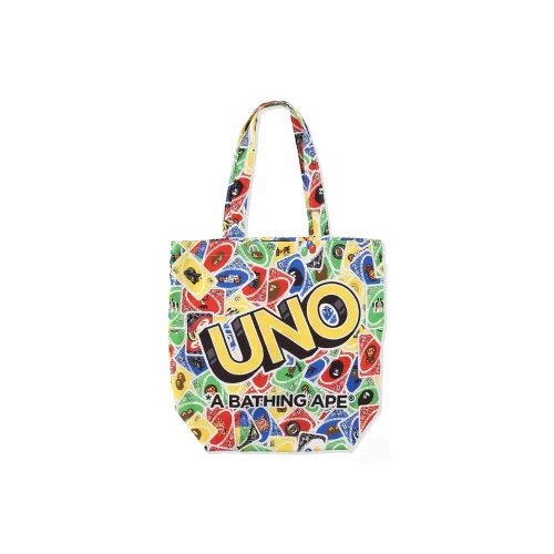 A BATHING APE UNO Collaboration Polyester Tote Bag Shopping Bag Handbag Medium Size Unisex Multicolor