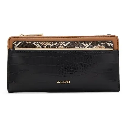 ALDO Artificial Leather Coin Card Holder, Wallet Trumpets Women's Mixed Color/Cream-0