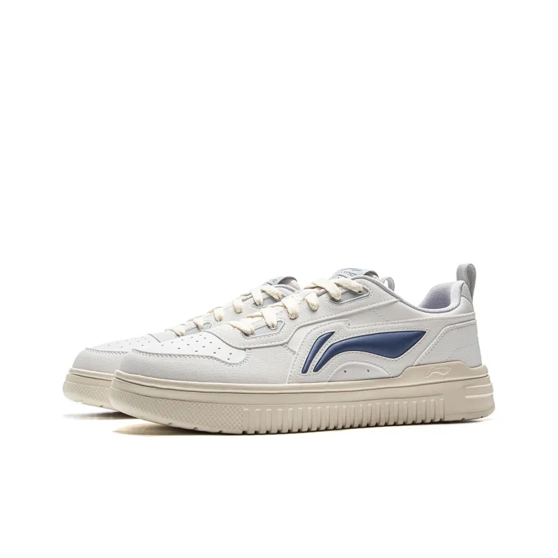 LiNing Cyan Cloud Cushioned Anti-Slip Wear-Resistant Lightweight Breathable Low-Top Casual Shoes Men's White Blue-2