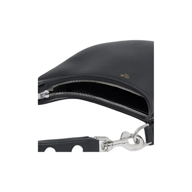 CELINE AVA Smooth Cow Leather Crossbody Bag Shoulder Bag Women's Black-3