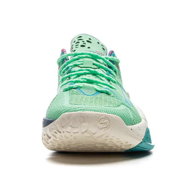 LiNing BadFive Hunter 1 Slip Resistant Coverage Lightweight Rebound Low Top Outdoor Basketball Shoes Men's Green-4
