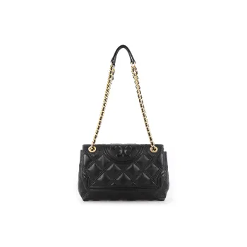 TORY BURCH Fleming Sheepskin Chain Bag, Shoulder Bag, Crossbody Bag Women's Black