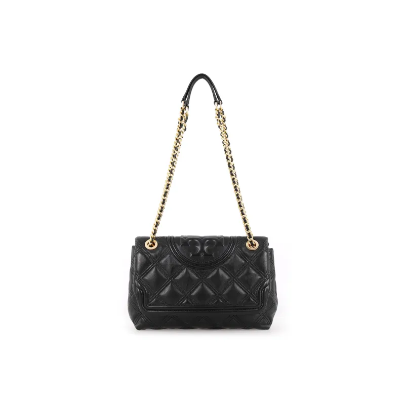 TORY BURCH Fleming Sheepskin Chain Bag, Shoulder Bag, Crossbody Bag Women's Black-0