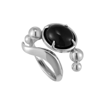 BLACKHEAD Black Agate Rings Unisex