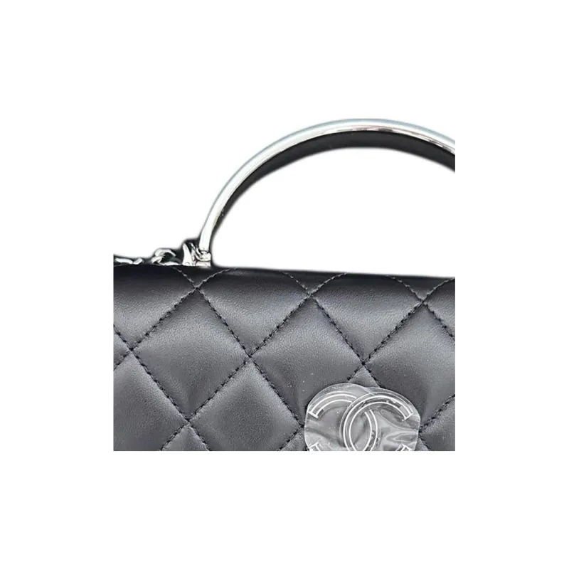 CHANEL WOC Lambskin Flap Bag, Shoulder Bag, Crossbody Bag Women's Black-3
