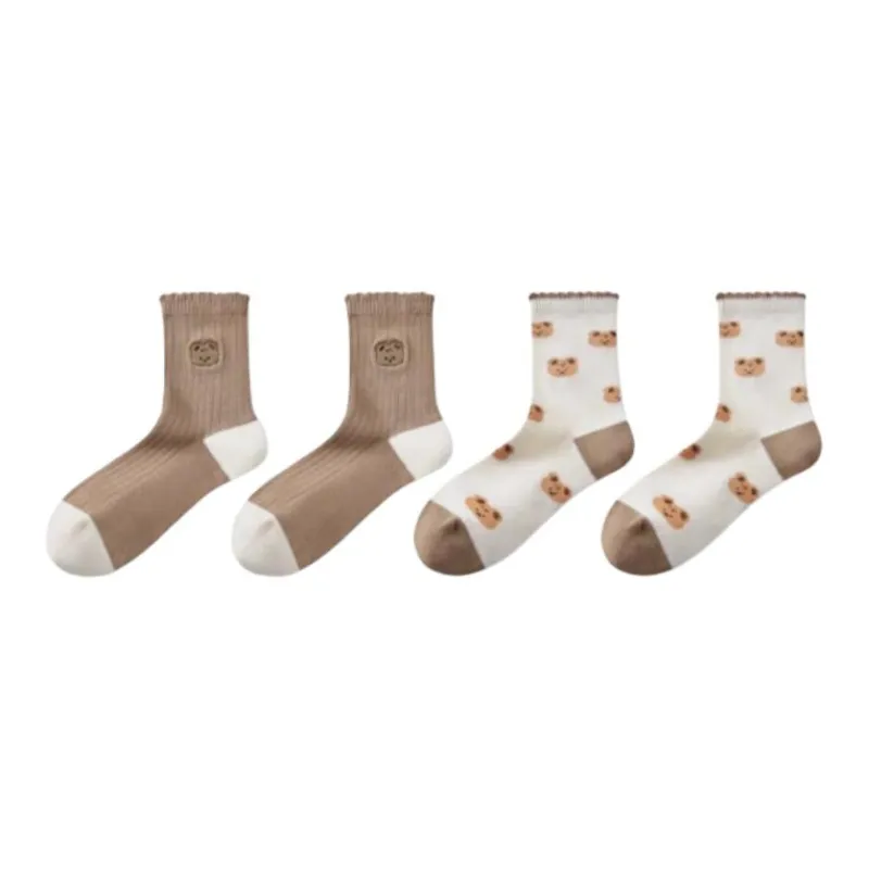 MADALLO Mid Calf Socks Women's 4 Pack-2