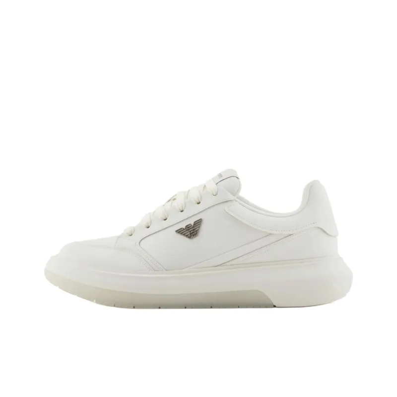 EMPORIO ARMANI Logo Plaque Lace Up Sneakers-0