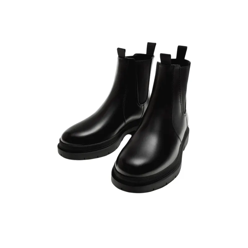 ZARA Short Chelsea Boots Men's Black-2