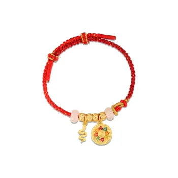 Old Fu Gold Golden Silk Jade Bracelets Women's