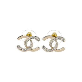 CHANEL   Stud Earrings Women's Gold