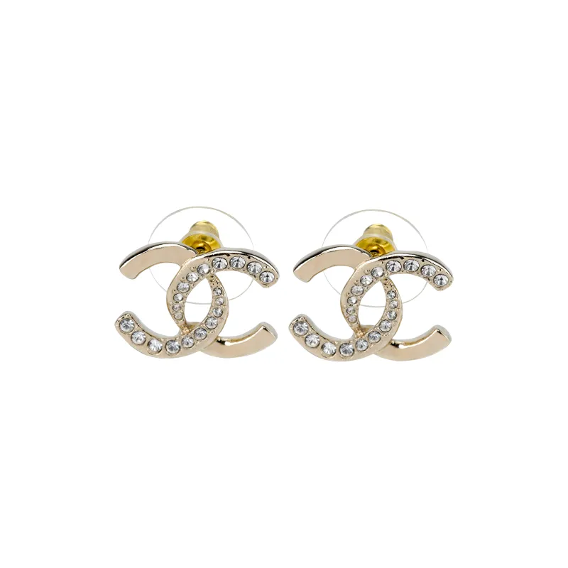 CHANEL   Stud Earrings Women's Gold-0