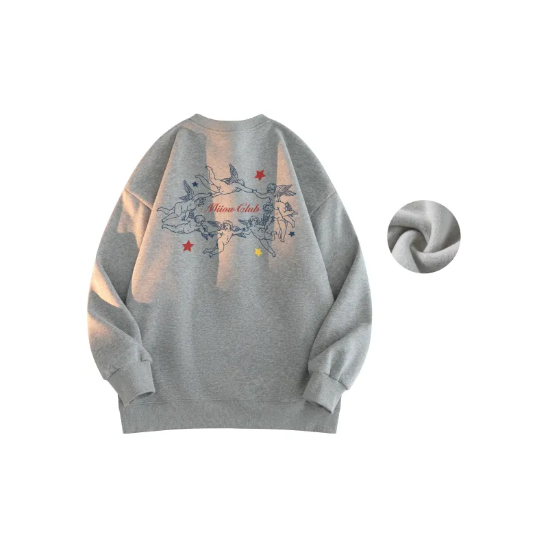MIIOW Trend Party Series Sweatshirt Unisex White-29