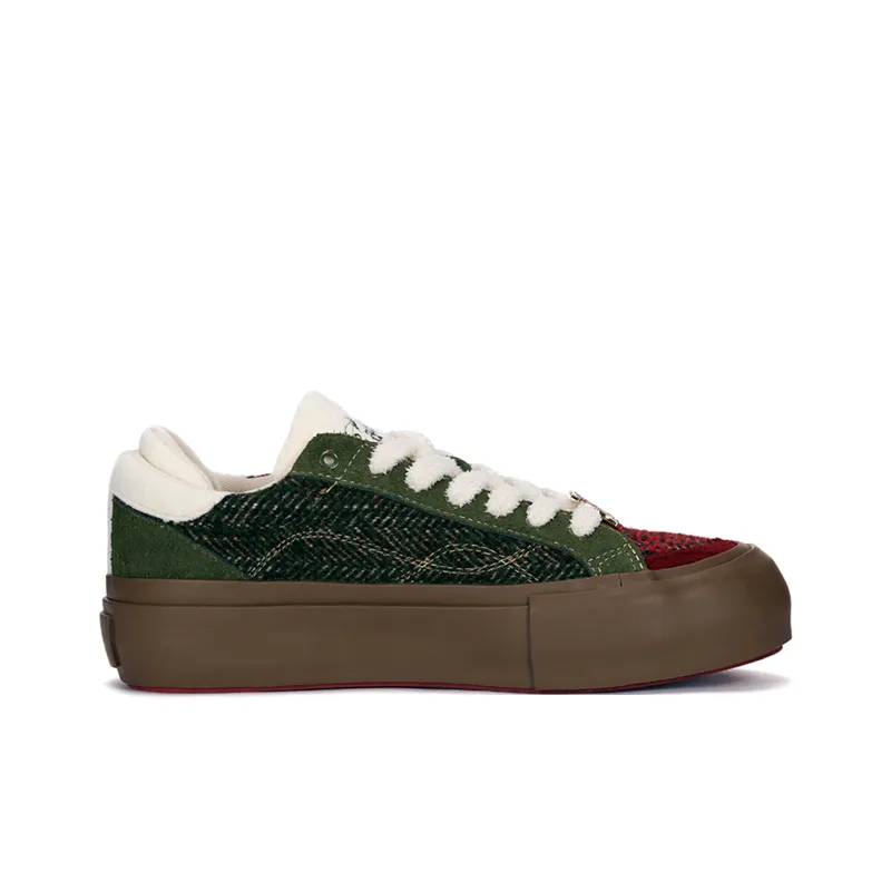 MATNUT CHRISTMAS LIMITED Collection Mismatched Multicolor Platform Height Increasing, Skateboard Shoes-1