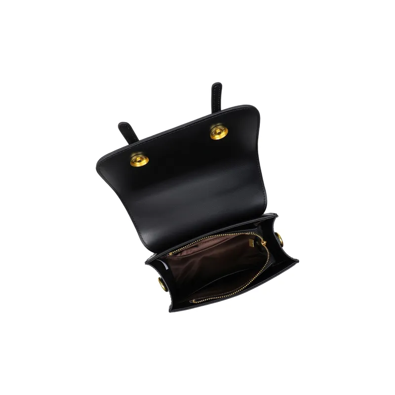 COMELY Cow Leather Backpack Women's Black-4
