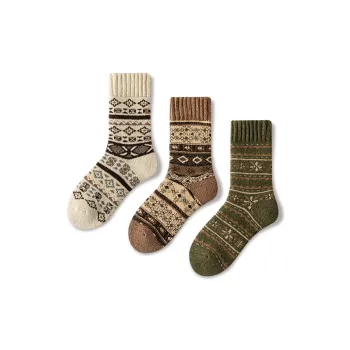 JIAZINI Mid Calf Socks Women's Combo Set