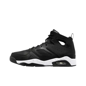 Jordan Flight Club 91 Non slip Wear resistant Shock Absorption Mid Top Vintage Basketball Shoes Men's Black