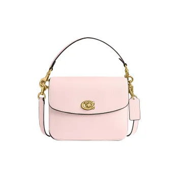 COACH Cassie Leather One Shoulder Handbag Small Size Women's Blush Pink