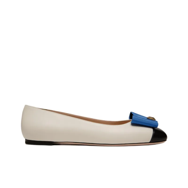 BALLY B Bow Casual Single Shoes Women's Beige-1