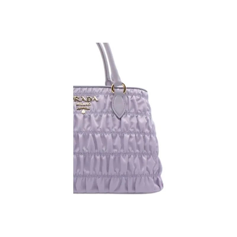 PRADA Nylon With Leather Shoulder Bag, Crossbody Bag, Handbag Women's Purple-4