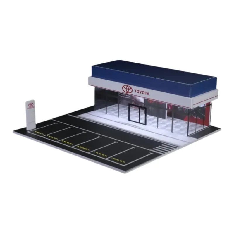 YIHAOZHANTAI MoreArt 1 64 Toyota 4S Dealership Car Display Lighting Scenario Model Accessories-0