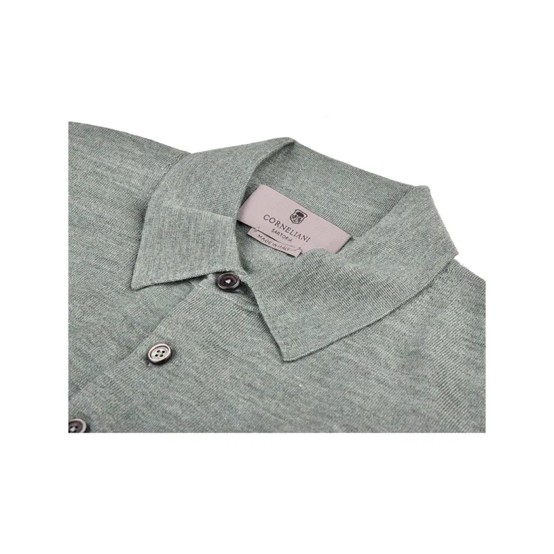 CORNELIANI Polo Shirt Men's Light Green-2
