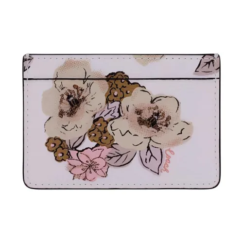 COACH Card Case Leather Clutch Card Holder Card Holder Mini Women's Pink Multicolor