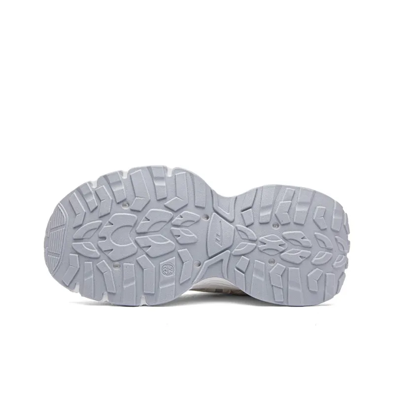 Warrior Abrasion Resistant Shock Absorbers Low Top Chunky Sneakers Women's White Gray-5