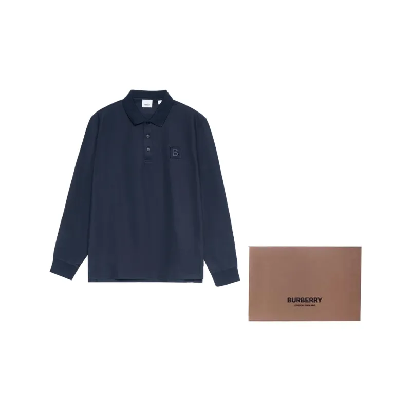 Burberry FW22 Polo Shirt Men's Navy Blue-7