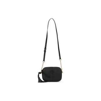 TORY BURCH McGraw Cow Leather Camera Bag, Crossbody Bag, Shoulder Bag Women's Black