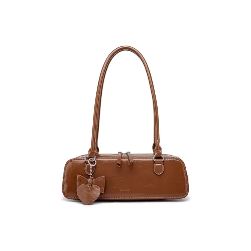 FAIRWHALE PU Shoulder Bag Women's Chestnut Brown/Burgundy