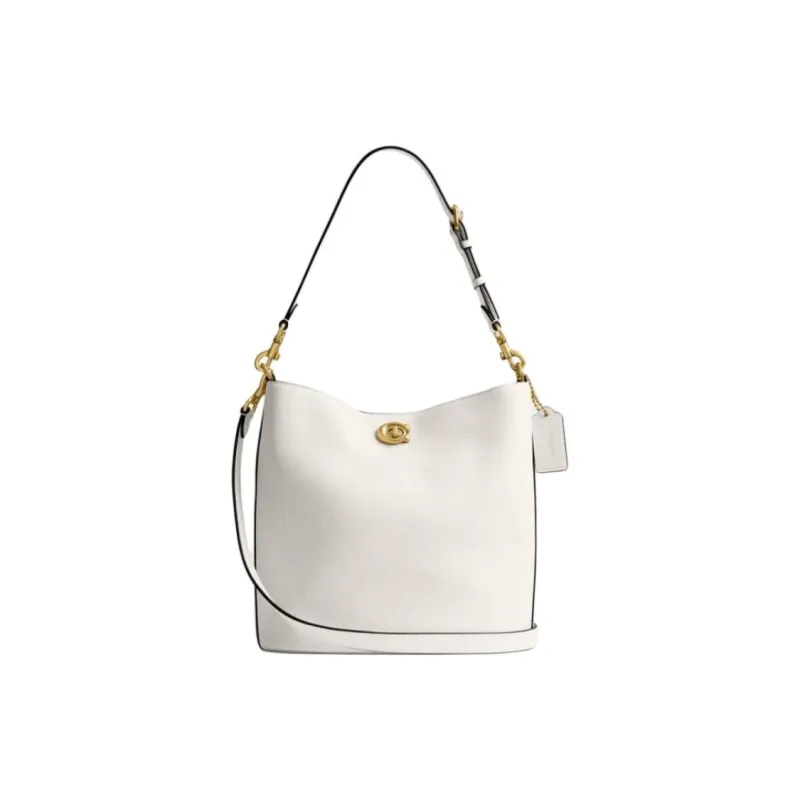 COACH Willow Cow Leather Bucket Bags Crossbody Bag, Shoulder Bag Tubas Women's White-0