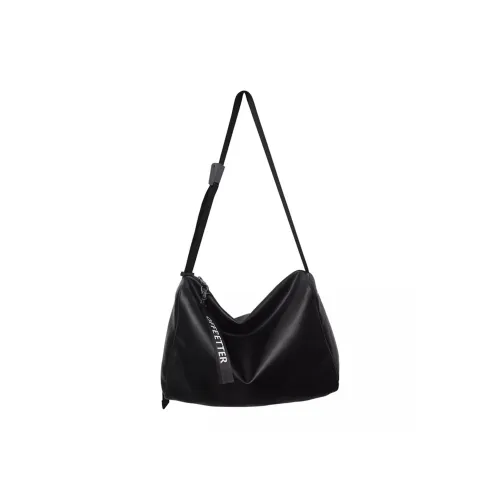 VIHUS PU Shoulder Bag Crossbody Bag Small Size Large Size Men's Black