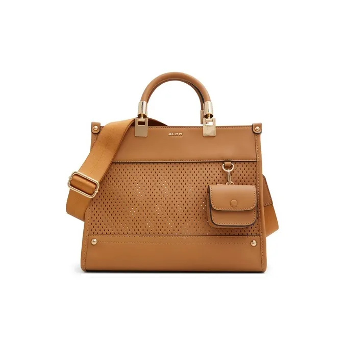 ALDO Artificial Leather Handbag Medium Size Women's White/Dark Beige-3