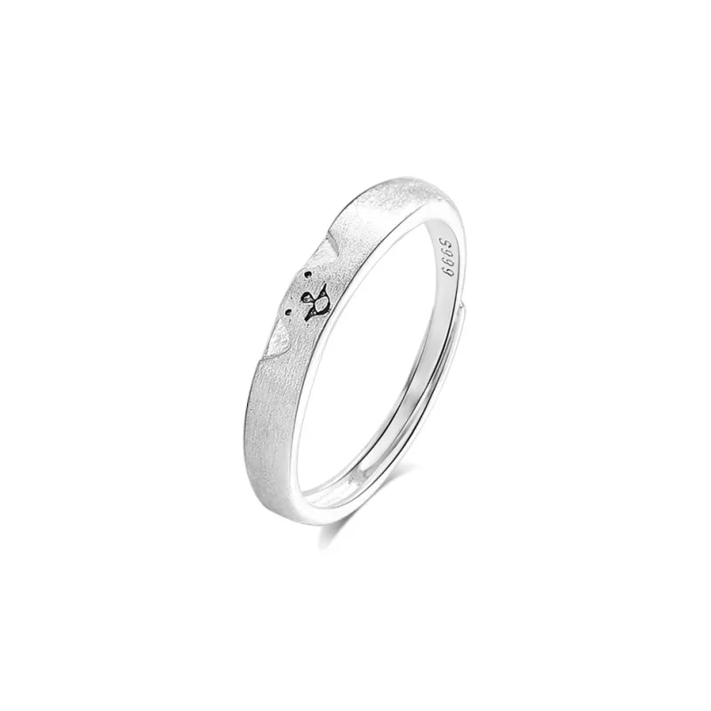 BLANK IN BLANK Sterling Silver Rings Unisex Anniversary Birthday Commemoration Box-5