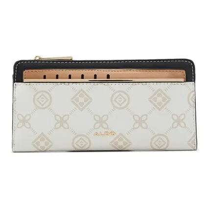 ALDO Artificial Leather Coin Card Holder, Wallet Trumpets Women's Mixed Color/Cream-2