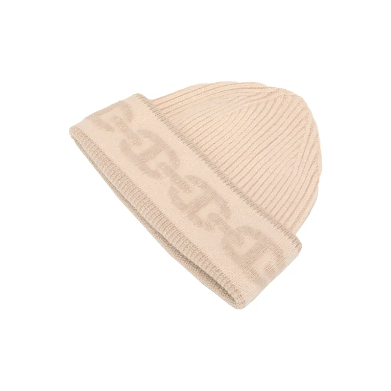 HERMES Cashmere Beanies Women's Beige-2