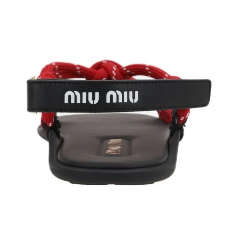 MIU MIU One Strap Sandals Women's Red-3